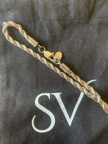 Reseña con foto de un cliente sobre Cadena Rope 4mm