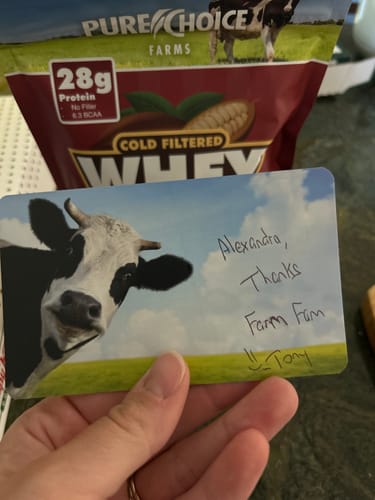 Customer photo review of Whey Protein Isolate Chocolate