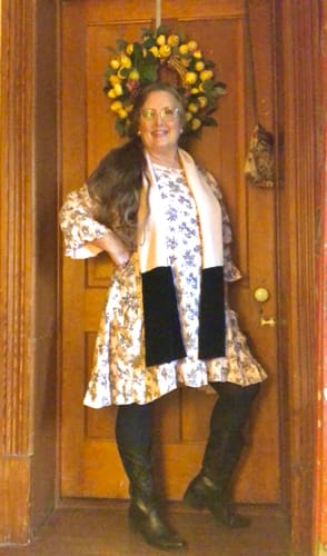 Customer photo review of Tea Dress in Linen, USA