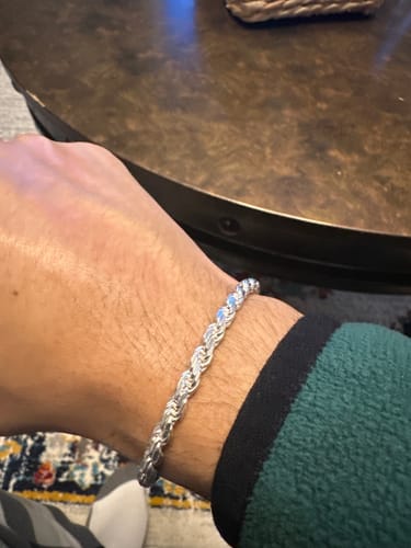 Customer photo review of Rope Bracelet - Silver