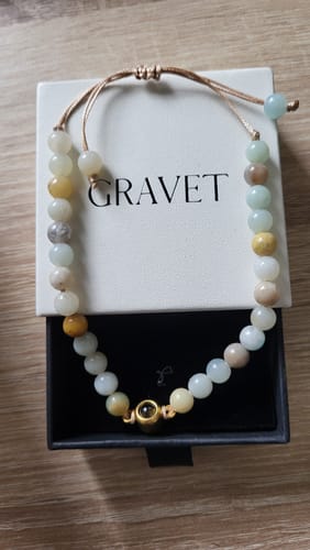 Customer photo review of Gravet Personalisiertes Perlen Armband