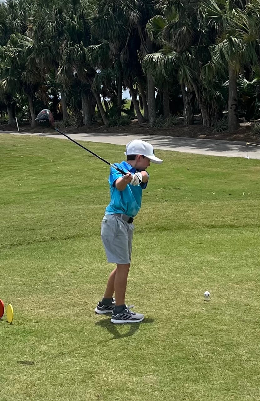 Customer photo review of Baby Fade Youth Golf Polo