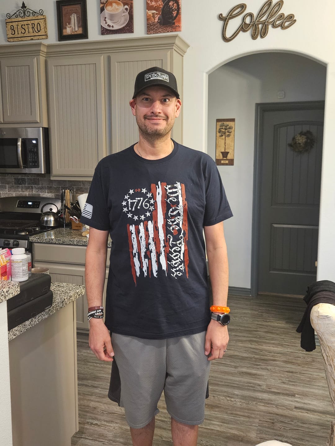 Customer photo review of We The People 1776 Flag T-Shirt