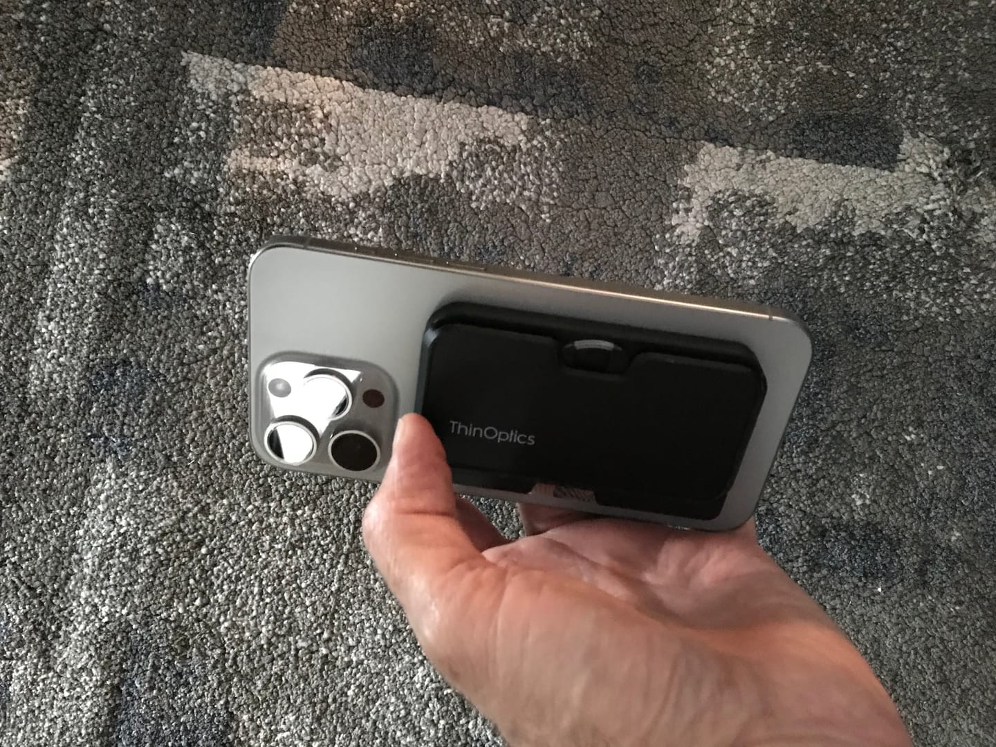 Customer photo review of Readers + Black MagSafe® Universal Pod Wallet