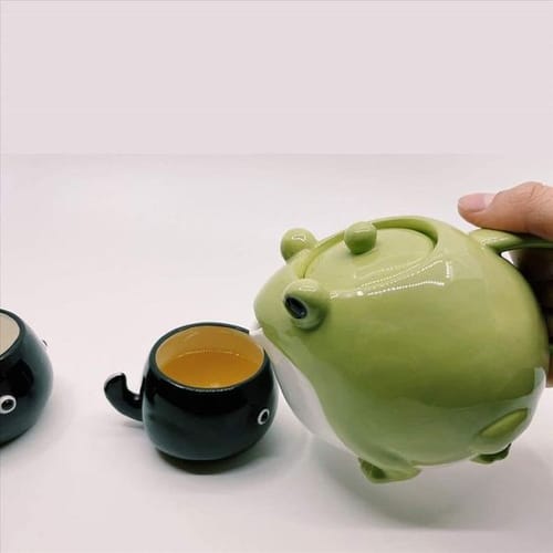 Customer photo review of Cute Creative Frog Teapot Tea Set
