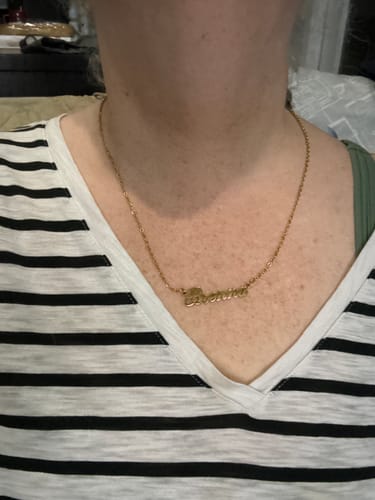 Customer photo review of Personalized Name Necklace