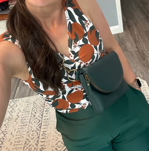 Customer photo review of basil wrap top