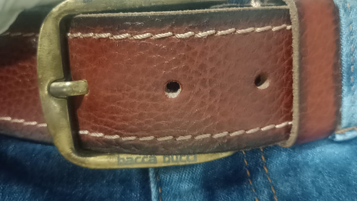 Customer photo review of Bacca Bucci Men's Genuine Leather Jeans Belt