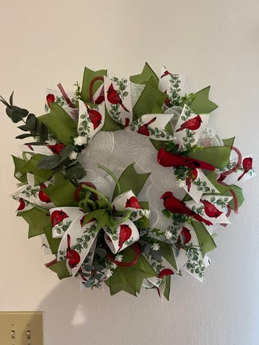 Customer photo review of 1.5"X50Yd Value Faux Burlap Fern Green RC500036