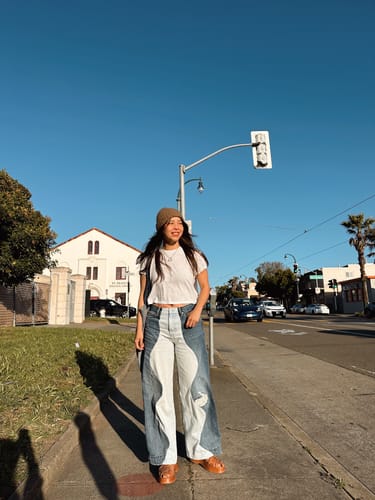 Customer photo review of ETTA PANT | PARCHMENT x TOAST