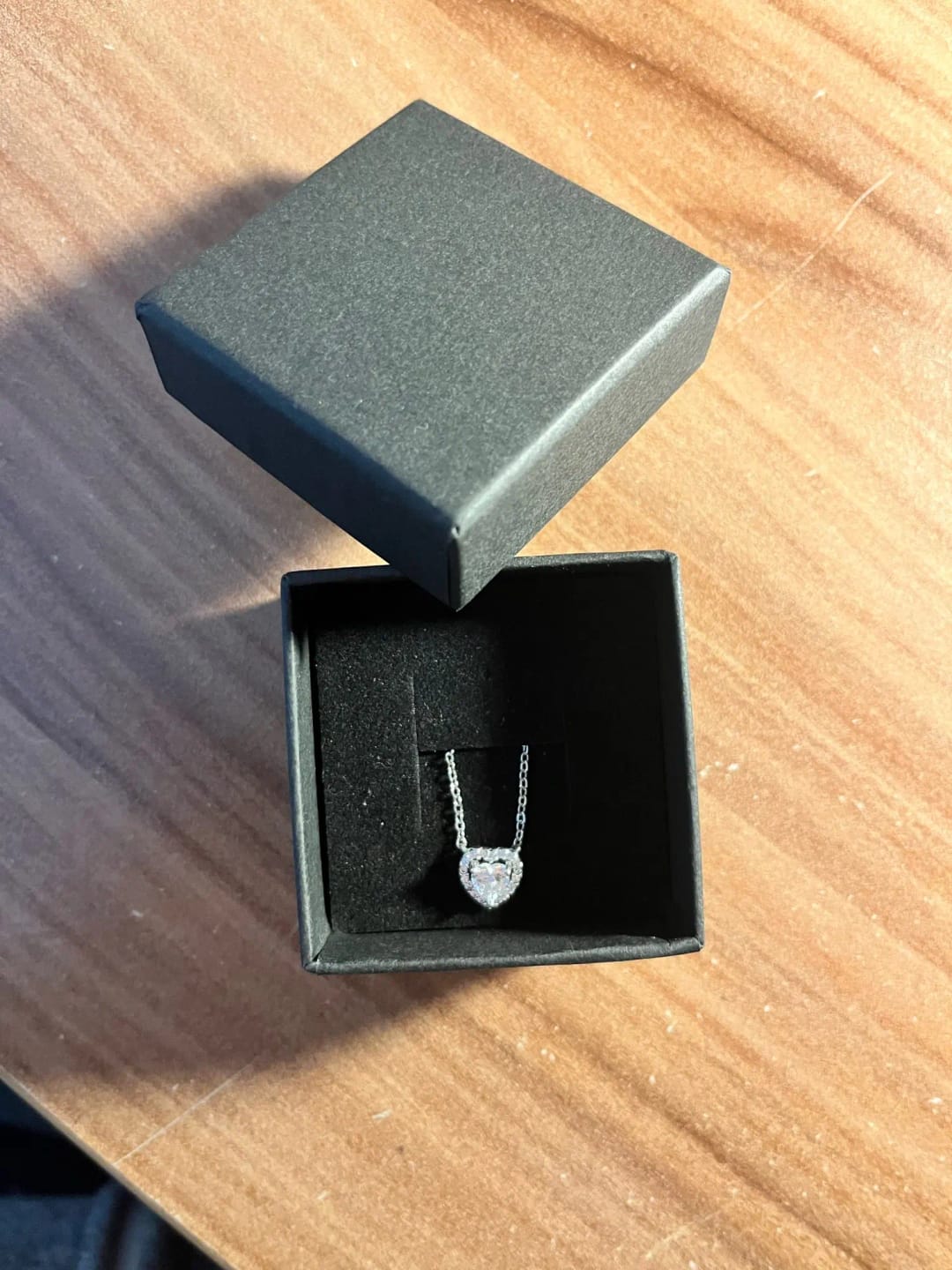 Customer photo review of שרשרת לב משובצת