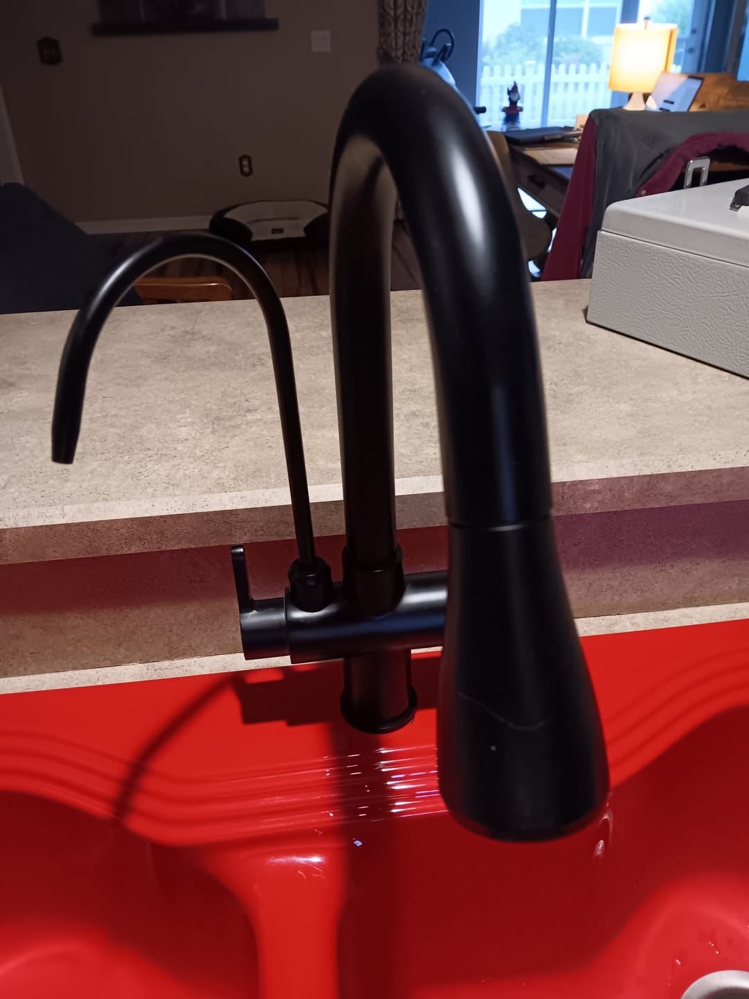 Customer photo review of Karlstad - Three Ways Kitchen Faucet with Filter Tap & Pull-Out Spout for Kitchen Sink