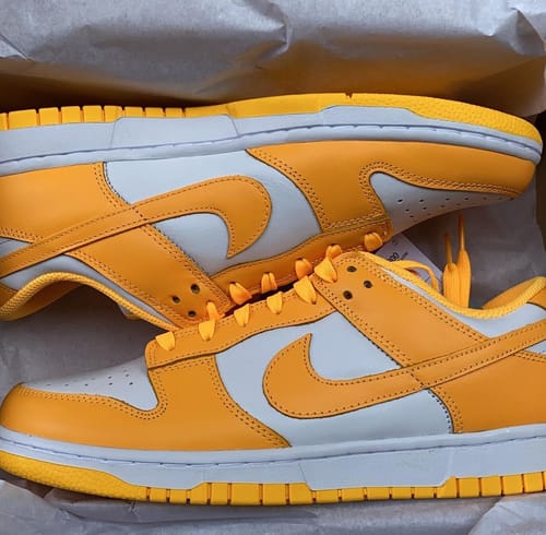 Customer photo review of Nike Dunk Low Laser Orange