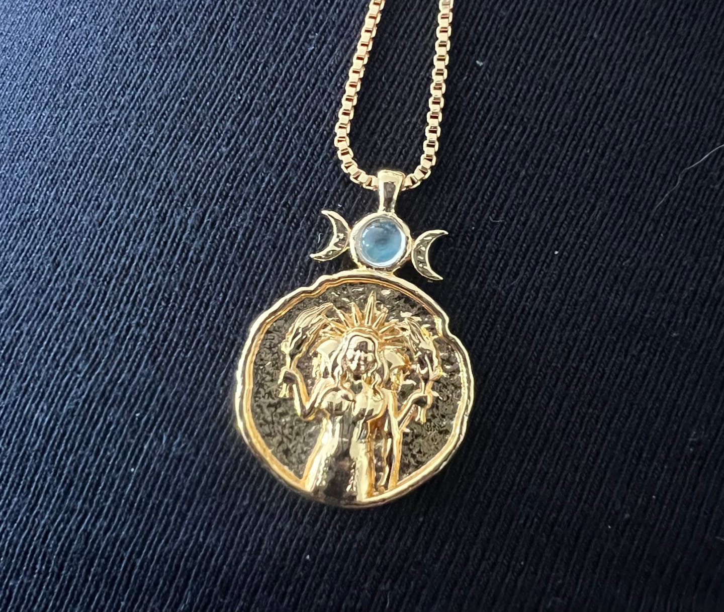 Customer photo review of Goddess Hecate Necklace