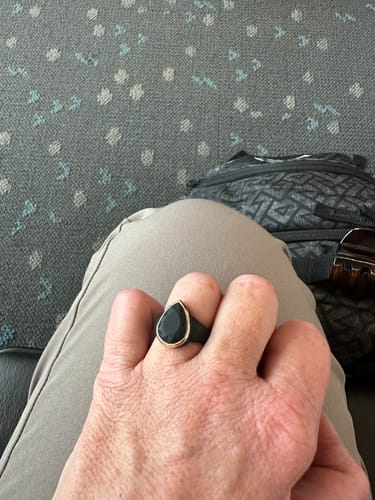 Taylor E. review of NEW! Silicone Rings Oversize Pear Collection with Metal Frame image 1 out of 3