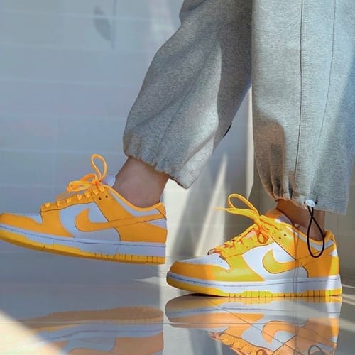 Customer photo review of Nike Dunk Low Laser Orange
