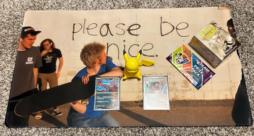 Customer photo review of Custom Playmat (24" x 14")