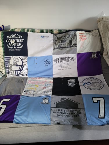 T-shirt quilt featuring n/a by Jennifer from CA