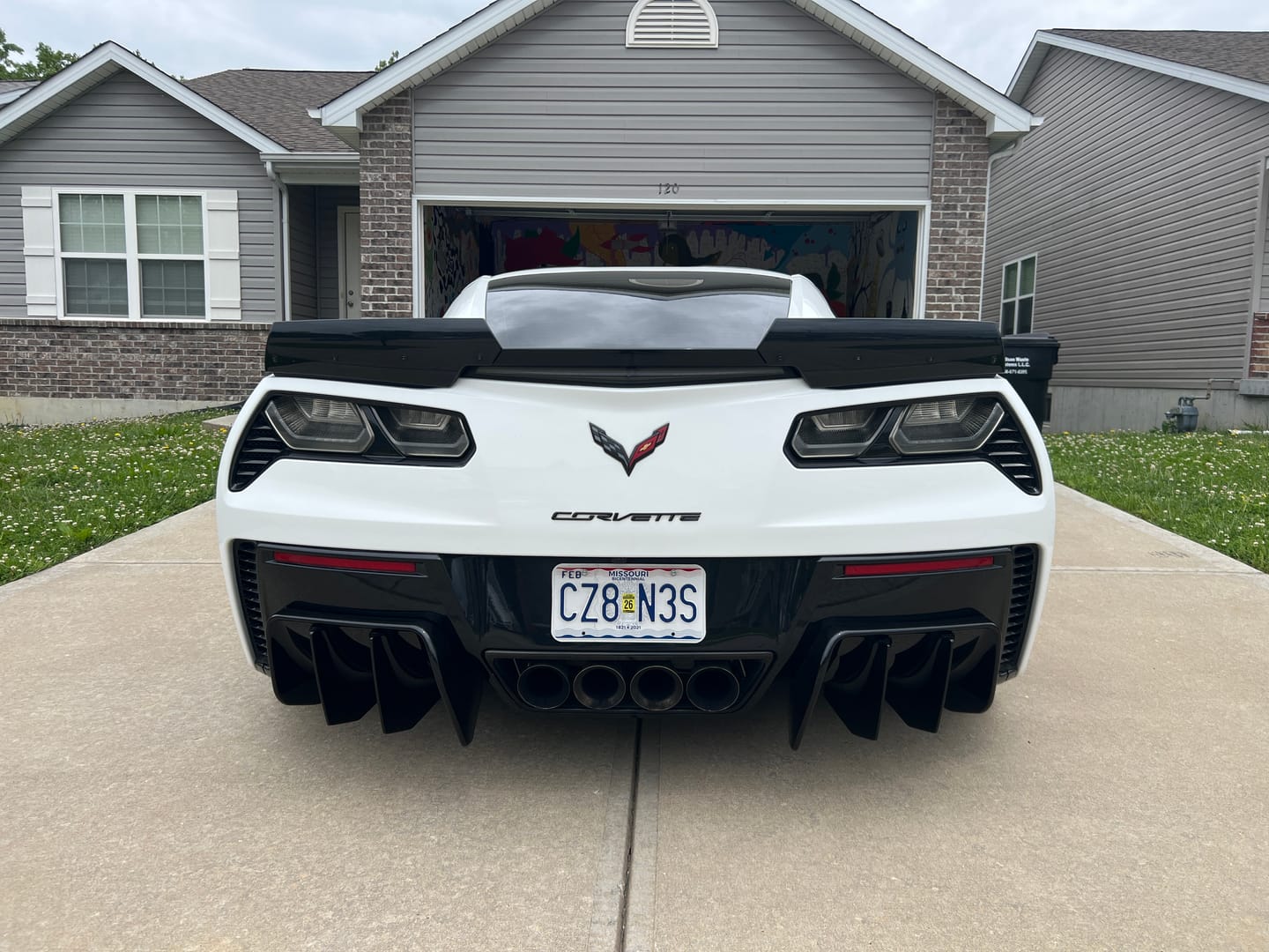 Customer photo review of Chevrolet Corvette C7 Add On Rear Bumper Diffuser
