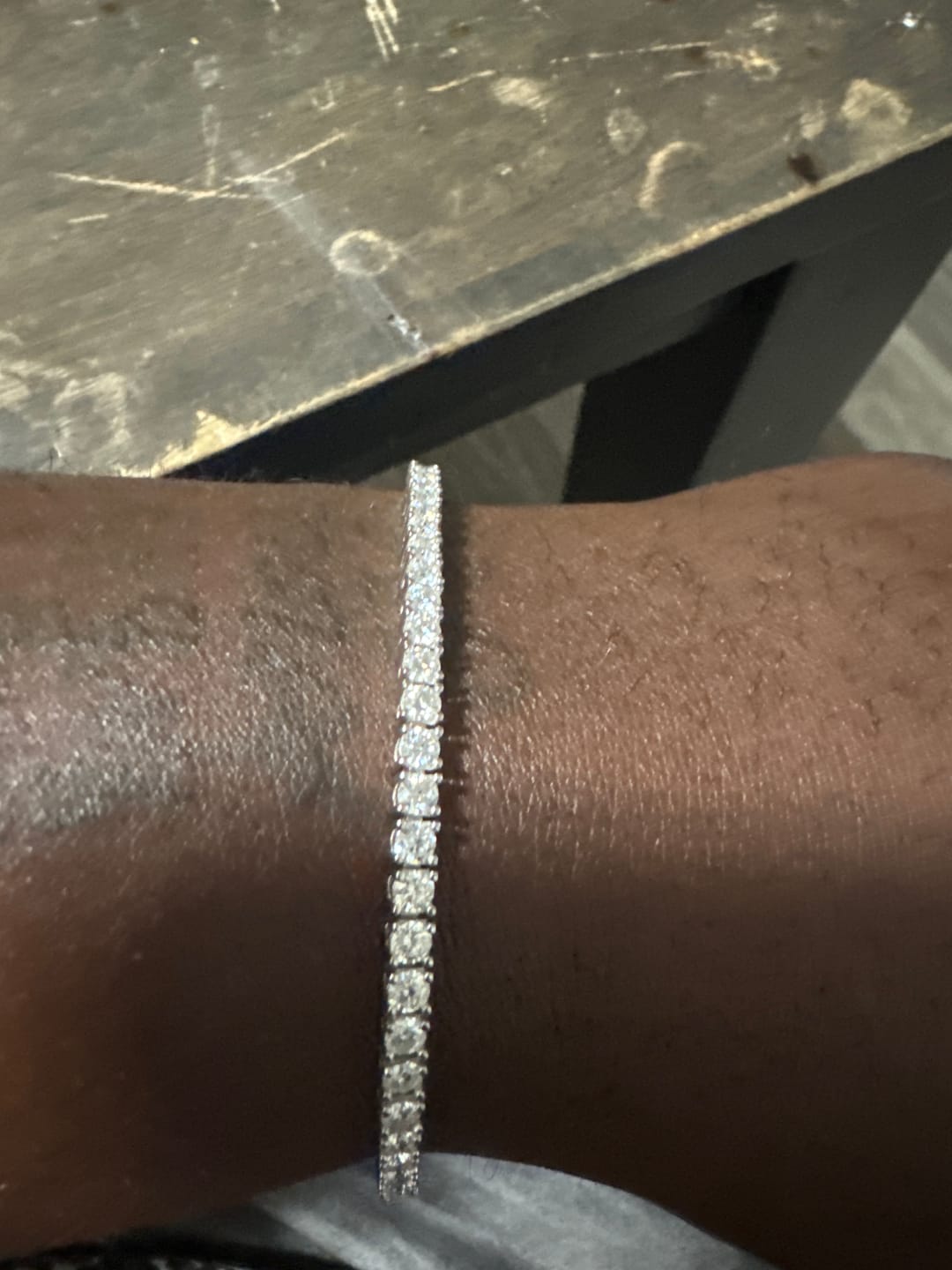 Customer photo review of Moissanite Tennis Bracelet 14K Gold (ALL SIZES)