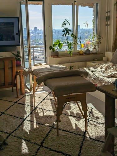 Customer photo review of Massageliege Klappbar Sofia Light