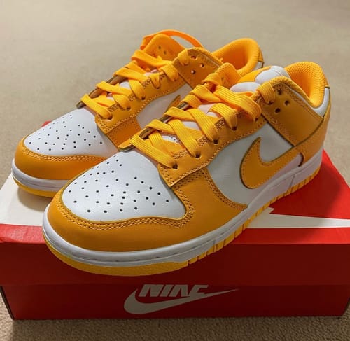 Customer photo review of Nike Dunk Low Laser Orange