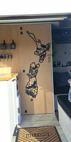 Customer photo review of Kiwiana Native Bird NZ Map