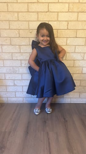 Customer photo review of Baby Girl Elegant Puffy Bow Baby Girl Dress Birthday Party Dresses