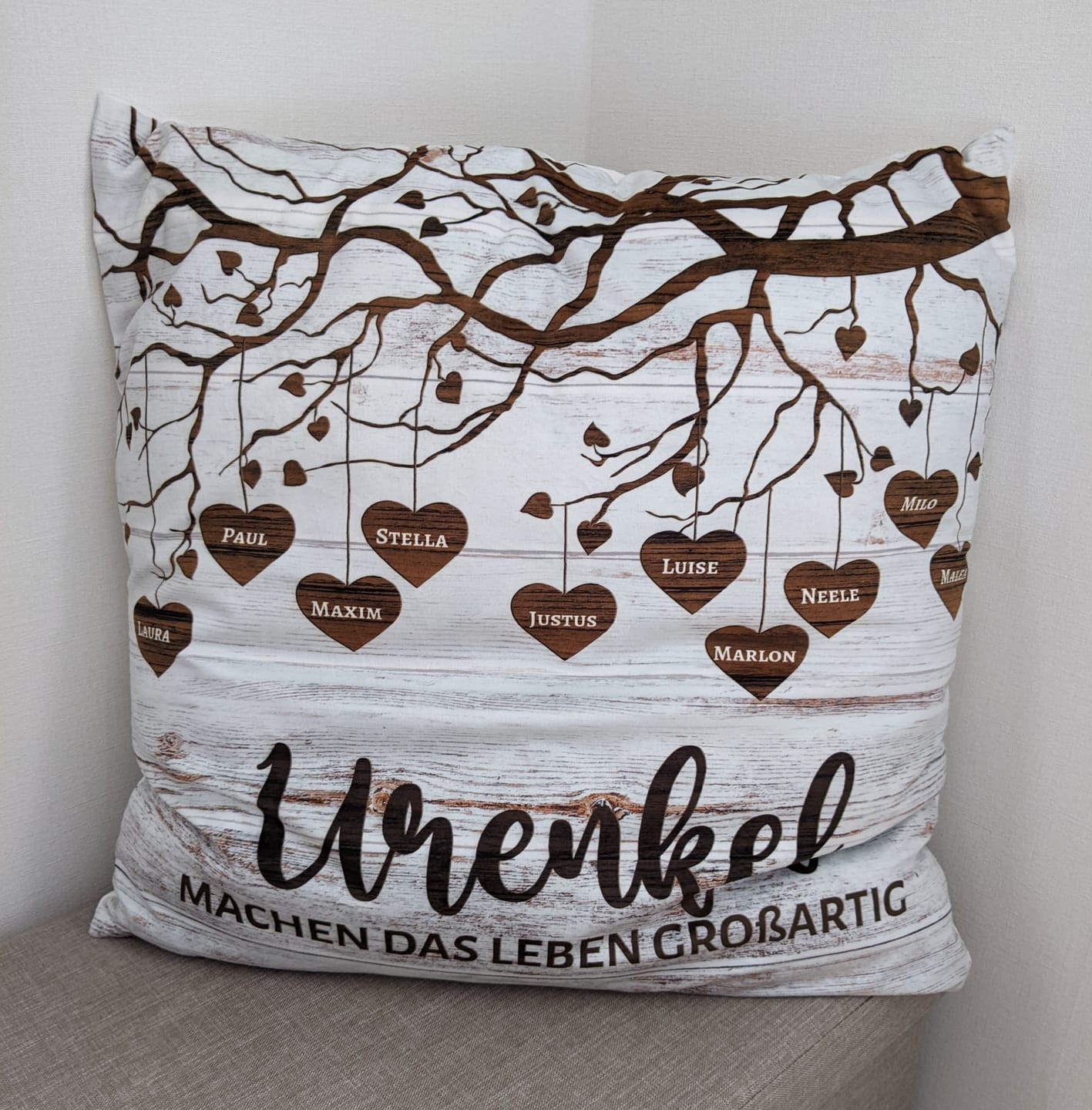 Customer photo review of Meine Enkelkinder - Großeltern-Kissen