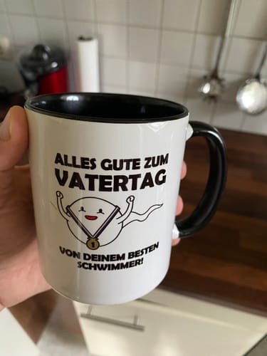 Customer photo review of Bester Schwimmer  - Zweifarbige Tasse