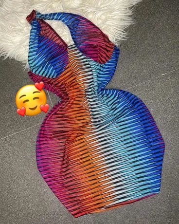 Customer photo review of Robe dos nu transparente sexy