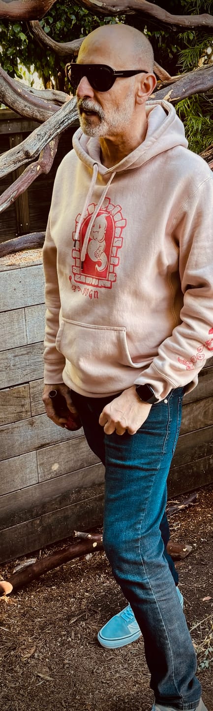 Customer photo review of "Dead Flowers" heavyweight hoodie