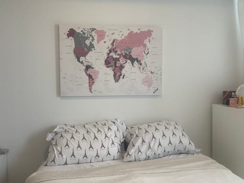 Customer photo review of 'Modern Map' Framed Canvas (39.5" x 27.5")