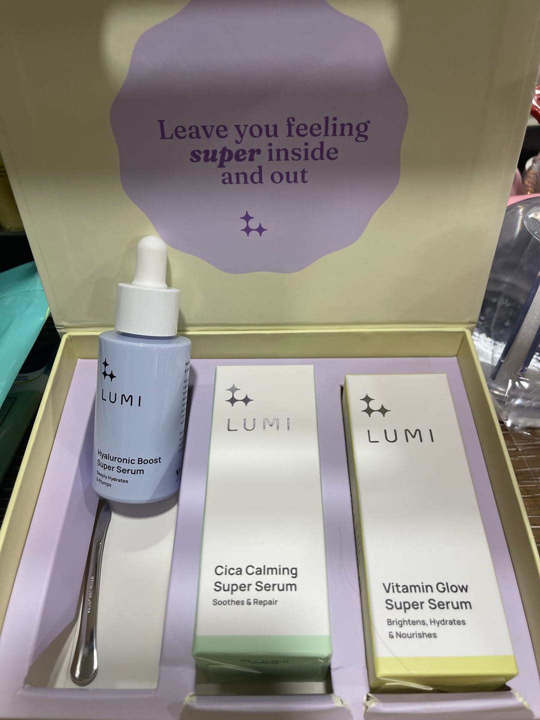 Customer photo review of Super Serum Trio