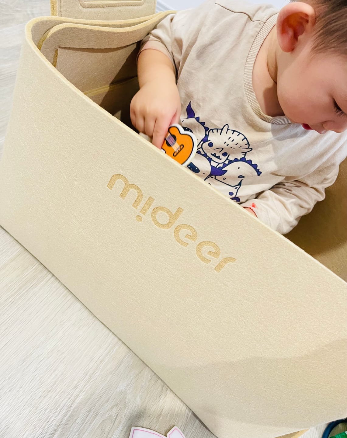 Customer photo review of Large Toy Basket- Beige