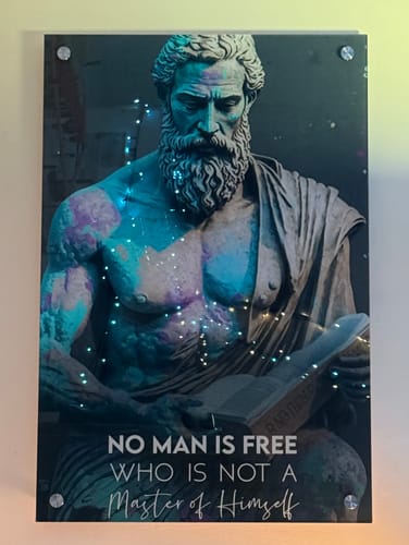 Customer photo review of Epictetus - No Man is Free Stoic Wisdom Quote