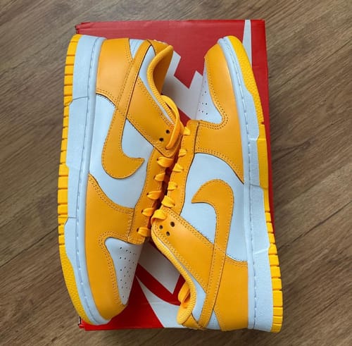 Customer photo review of Nike Dunk Low Laser Orange
