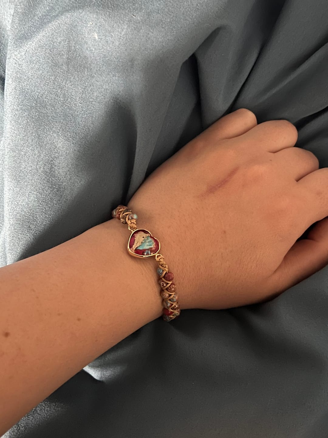 Customer photo review of Passionate Heart Jasper Bracelet