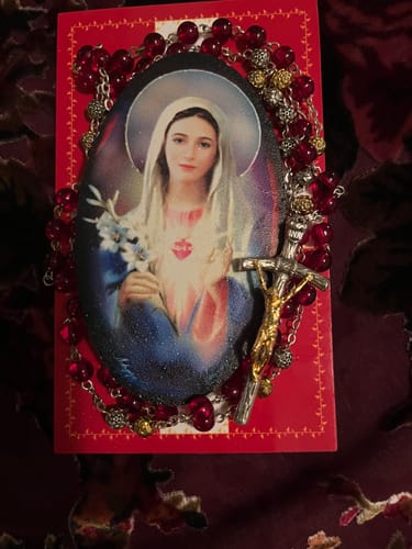 Customer photo review of Mystery Holy Ghost Rosary Blessed By Pope - Devotional Chaplet