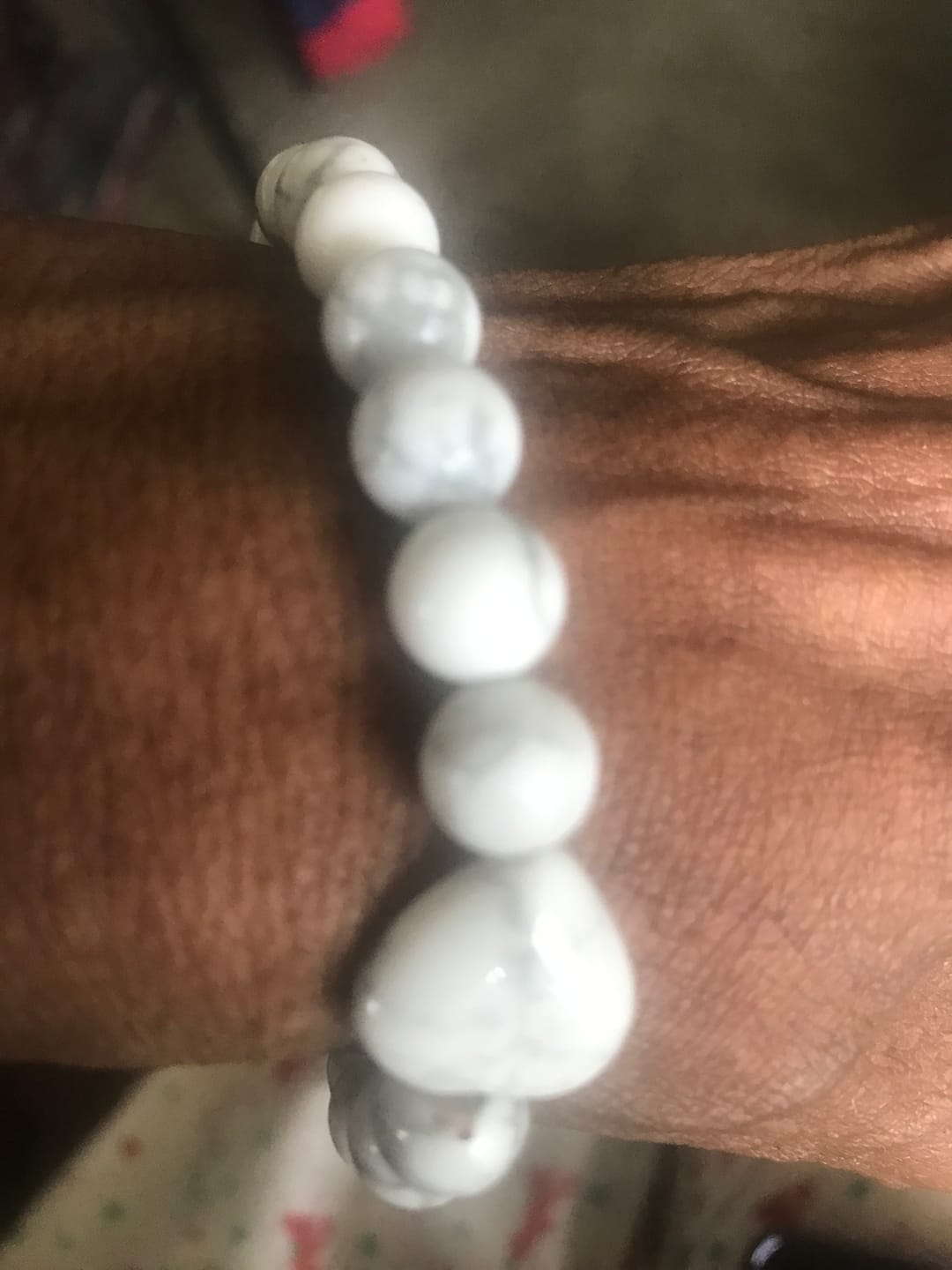 Customer photo review of White Howlite Bracelet