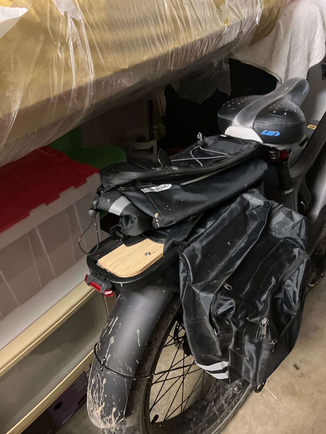 Customer photo review of Rear Rack with Wooden Panels