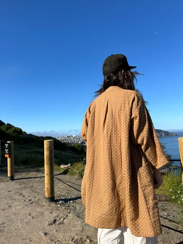 Customer photo review of BROOKLYN KIMONO | SQUARE DOT