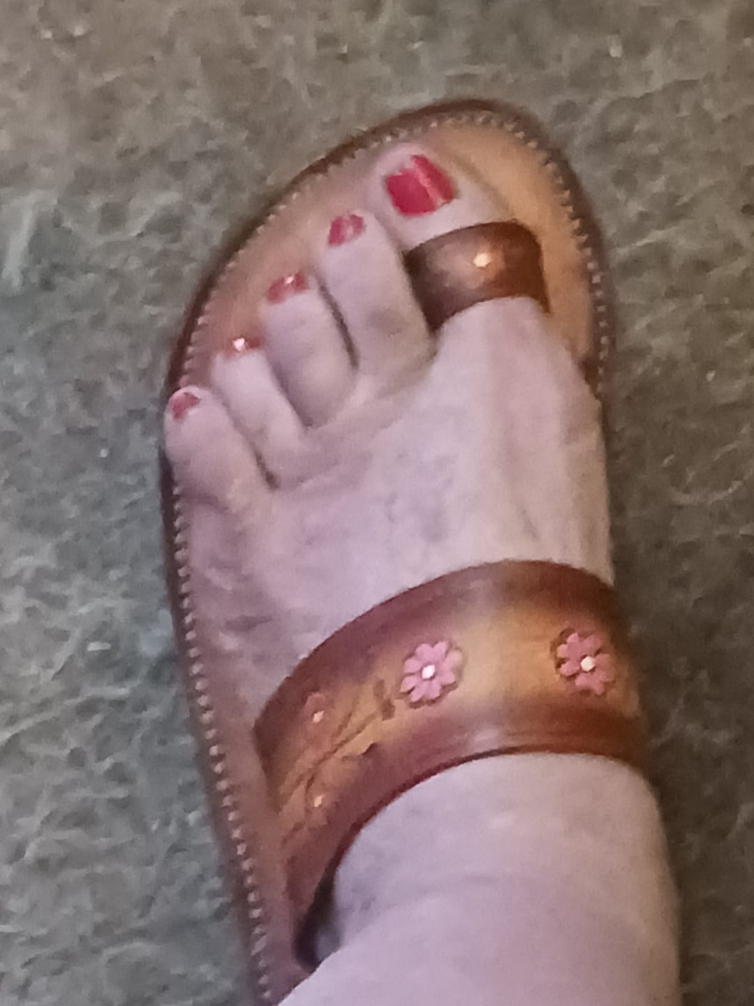 Customer photo review of Boho Flower Power Sandals