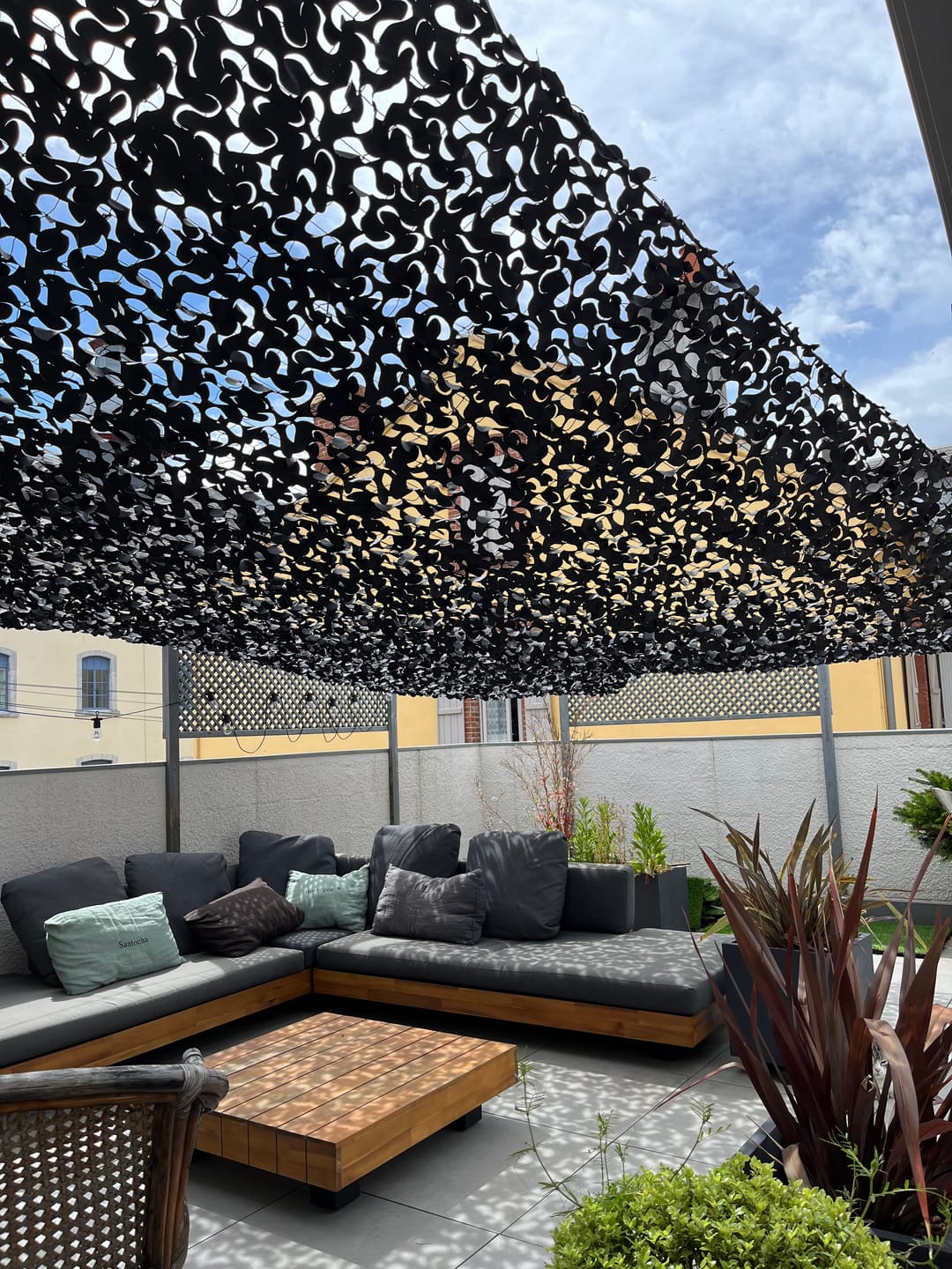 Customer photo review of Filet de camouflage renforcé noir