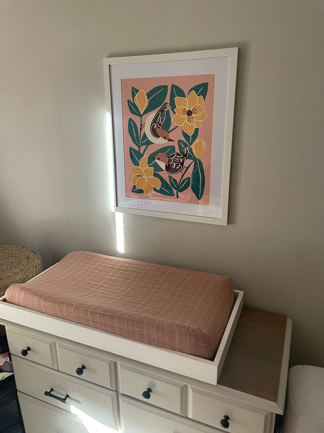Customer photo review of Nuthatches & Magnolia Art Print