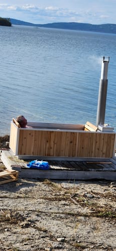 Customer photo review of Wood Burning Hot Tub