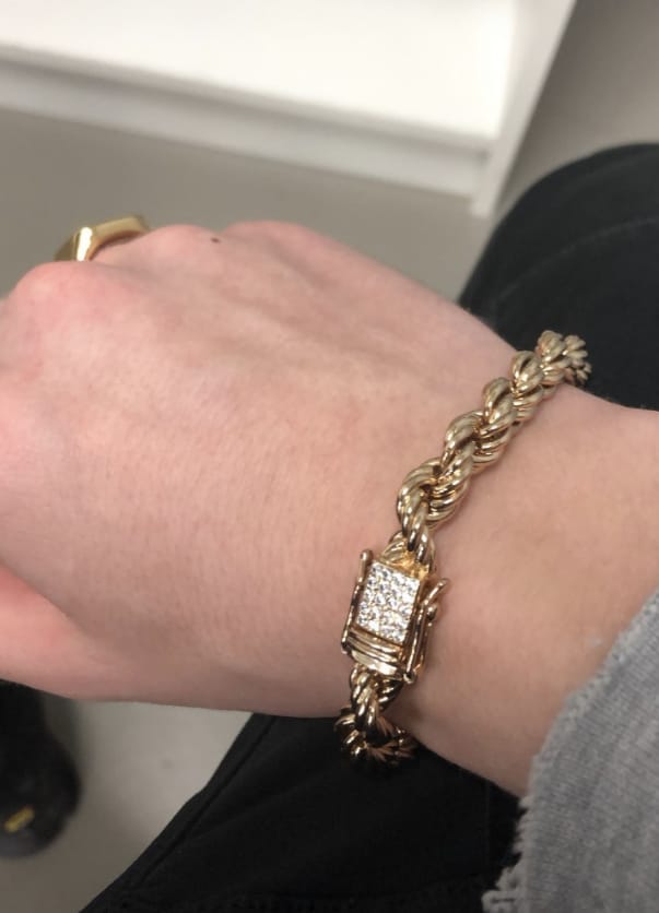 Customer photo review of Cordell Armband 10mm - 18K Guldpläterad