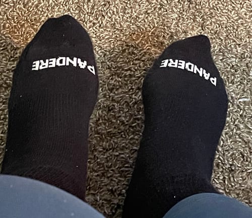 Customer photo review of PANDERE Ankle Socks with Relaxed Fit Tops - Bundle of 3 pair