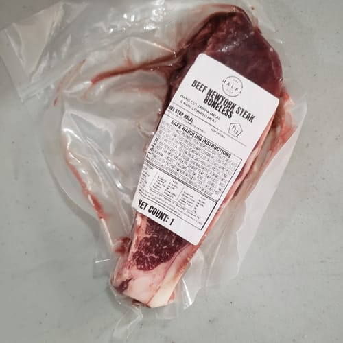 Customer photo review of Halal Ribeye Steak - Boneless