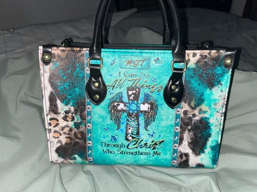 Customer photo review of I Can Do All Things Leather Handbag - Yhkd2203242